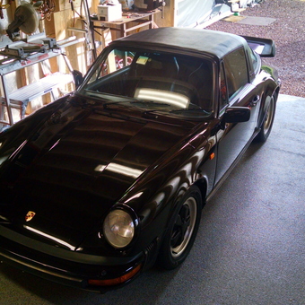 Organized garage with tool cabinets and classic Porsche - Prich from Sewell, NJ