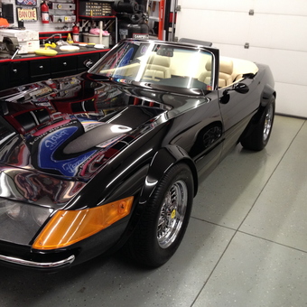 Classic Black Convertible and Organized Garage Workspace - TBs Garage from Louisville, KY
