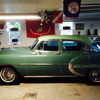 Classic Car Garage with Vintage Decor and Flags - Joe from South Plainfield, NJ