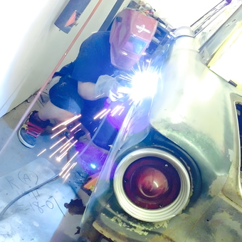 Garage Welding Work on Classic Car Rear Panel - Shaun from Bechtelsville, PA