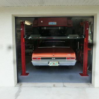 Classic Cars on Two Post Lift in Home Garage - mauidan from Port Charlotte, FL