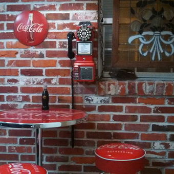 Coca-Cola Decorated Garage Bar with Retro Phone - Jimbo from Lake Charles, LA