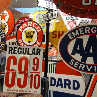 Vintage Gas Station Signs and Price Board Display - Mike from Lakewood, CO