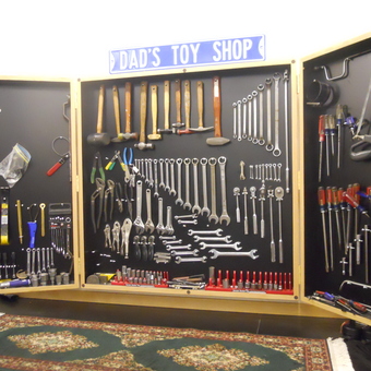 Organized Garage Tool Storage Cabinet with Wrenches and Hammers - Glenn from Camino, CA