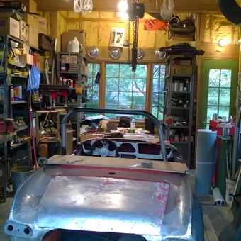 Classic Car Restoration in Organized Garage - Dennis from Barrington, IL