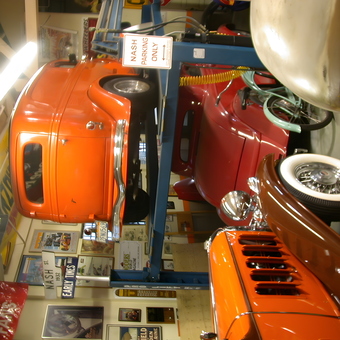 Classic Cars, Garage Lift, and Signs - Elwood's garage from Long Beach, CA