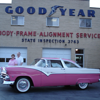 Classic Car and Goodyear Garage Exterior - Redline from Pittsburgh, PA
