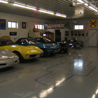 Classic Corvette Garage with Wall Decor and Signs - John from Ponca City, OK