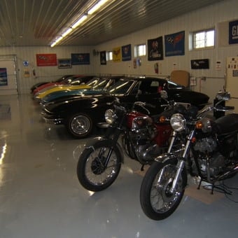 Classic Cars and Motorcycles in Spacious Garage - John from Ponca City, OK