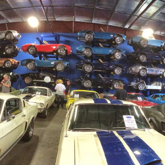 Classic Cars on Display with Multi-Level Car Storage Racks - Dent Dynamics from Santa Rosa, CA