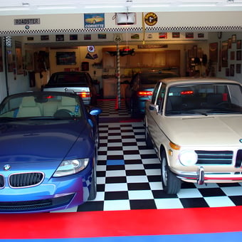 Classic BMW Cars on Checkered Garage Floor - Lonny from Davenport, FL