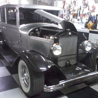 Classic Car in Checkered Garage with Tools - Larry from Spring Hill, FL