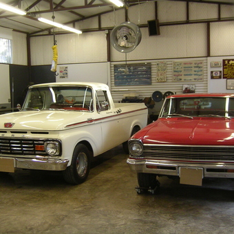 Classic Ford Truck and Red SS Car in Spacious Garage - Jim from Southlake, TX