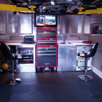 Ultimate Garage With Tool Chest And Diamond Plate Cabinets - Alan from Burlington Ontario Canada