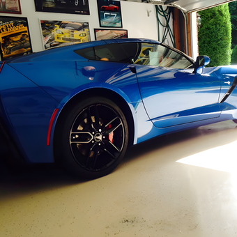 Blue Corvette in Decorated Garage - Mike from Montgomery Village, MD