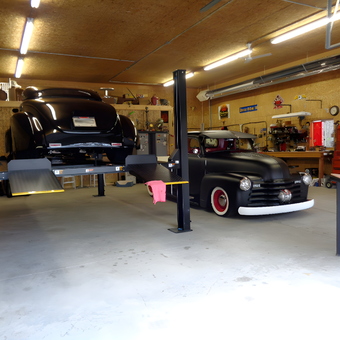 Classic Car Garage with Lift and Workbenches - Blacktruck from Adrian, MI