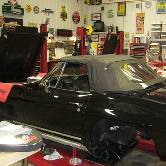 Classic Car Repair Garage with Tools and Wall Signs - TMark from Fair Grove, MO