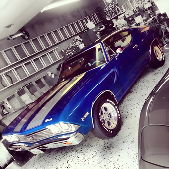 Classic Blue Muscle Car in Organized Garage - Spike from Avoca, PA