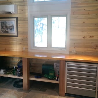 Garage with Wood Workbench and Metal Cabinets - Walter from Monte Sereno, CA