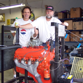 Garage Engine Test Stand with Tools and Shelving - RestoMike from Okc, OK