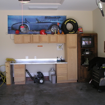 Organized Garage with Cabinets, Workbench, and Tools - Al from Stoneville, NC
