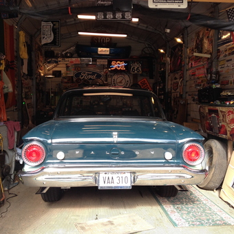 Classic car in vintage garage with signs and decor - Ron T from Birmingham, AL