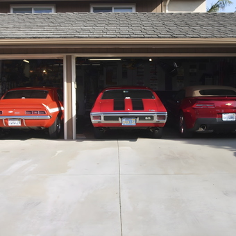 Classic Chevy Muscle Cars in Three-Car Garage - Big Block from Huntington Beach, CA