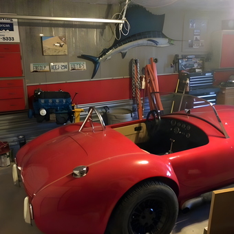 Classic Red Convertible, Tool Cabinets, and Wall Art - Fred Pearce from Tucson, AZ