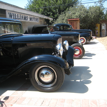 Classic Black Hot Rods Lined Up in Driveway - Frank Williams from Thousand Oaks, CA