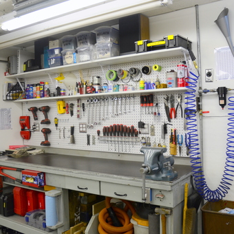 Organized Garage Workbench With Tools and Storage - Rick from Hurricane, WV