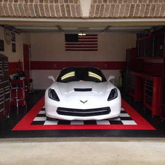 Organized Garage with Tool Cabinets and Flooring - Donald P from Athens, AL