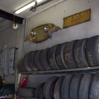 Garage Tire Storage Racks and Wall Decor - Meyetoys from Hamburg, NY