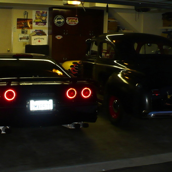 Classic and Modern Cars in Organized Garage - hotrodbob from Port Hueneme, CA
