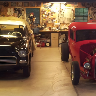 Classic Cars and Organized Garage Workspace - Jacqueline from Drums, PA