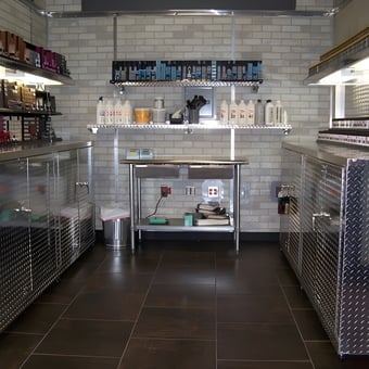 Diamond Plate Garage Cabinets and Shelving - Geo from Patchogue, NY