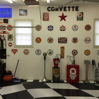 Vintage Gas Station Decor and Garage Signs Display - John from Pearcy, AR