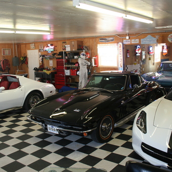 Classic Corvette Garage with Neon Signs and Decor - CFCC from Murfreesboro, TN