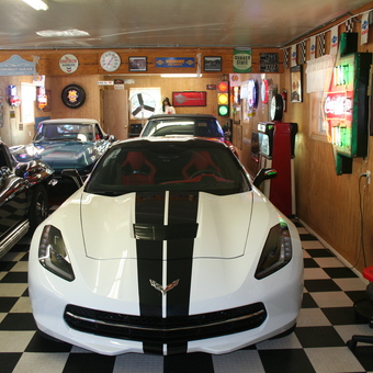 Corvette Garage with Neon Signs and Decor - CFCC from Murfreesboro, TN