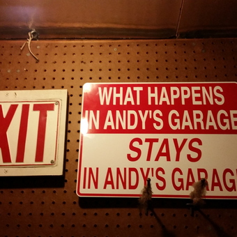 Garage Wall Decor with Exit and Custom Andy Sign - Kjoward from Jerseyville, IL