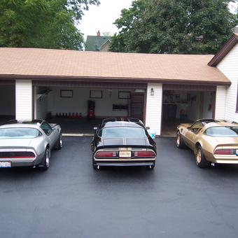 Three Classic Pontiac Trans Ams Parked in Driveway - Mikey from WAUCONDA, IL