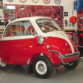 Classic Car and Organized Garage Workspace - Firemarshal Bill 49