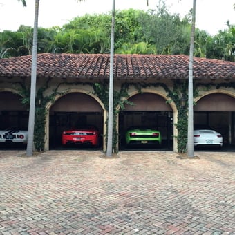 Luxury Four-Car Garage with Exotic Cars Displayed - DAVID IVLER from Miami, FL