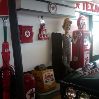 Vintage Texaco Gas Pump Decor with Attendant Statue - Steve from Seabrook, NH