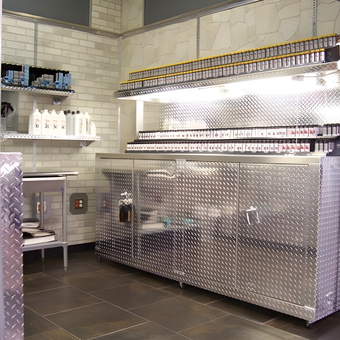Diamond Plate Garage Cabinets and Shelving Storage - Geo from Patchogue, NY