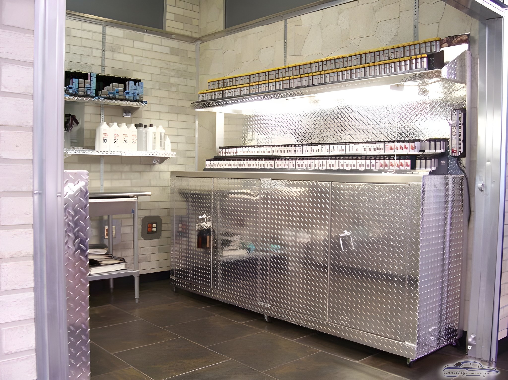 Diamond Plate Garage Cabinets and Shelving Storage - Geo from Patchogue, NY