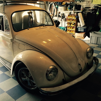 Vintage Beetle and Organized Tool Storage - Gourmet Aviator Garage from Jacksonville, FL
