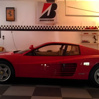 Ferrari Decor and Garage Flooring with Red Sports Car - Zack from Silver Spring, MD