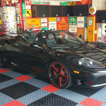 Luxury sports car, garage cabinets, and sign decor - Pete from Yucaipa, CA