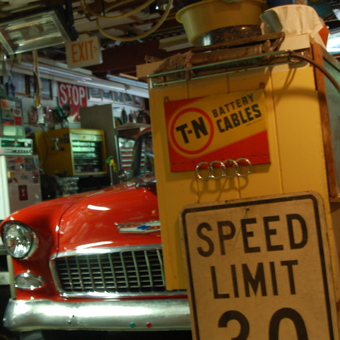 Classic Chevy, Vintage Signs, and Garage Decor - SneakyPete's Garage from barkhamsted, CT