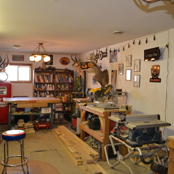 Organized Workshop with Tools and Wall Signs - Gary from Upton, WY